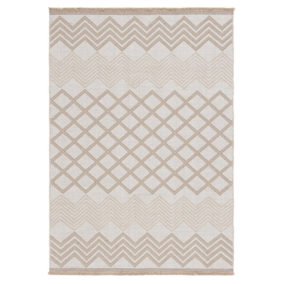 SAFAVIEH Aspect Garrett Geometric Area Rug, Ivory/Natural, 5'3" x 7'6"