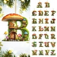 thumbnail image 2 of Holloyiver 26 Initial Letters Mushroom Small Pendant, Acrylic Personalized 26 Letters Mushroom Hanging Ornament, Flat Acrylic Car Pendant Home Decoration Pendant, 2 of 9