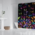 thumbnail image 2 of Black Butterfly Colorful Wings Pattern Shower Curtain 72"x84" ,Bathroom Decorative Shower Curtains Set with 12 Hooks,Modern Waterproof Washable Shower Curtain, 2 of 6