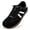Black, variant on Women's Wide-Toe Casual Sneakers: Breathable Mesh-Synthetic Leather Upper, Lightweight Non-Slip Walking Shoes