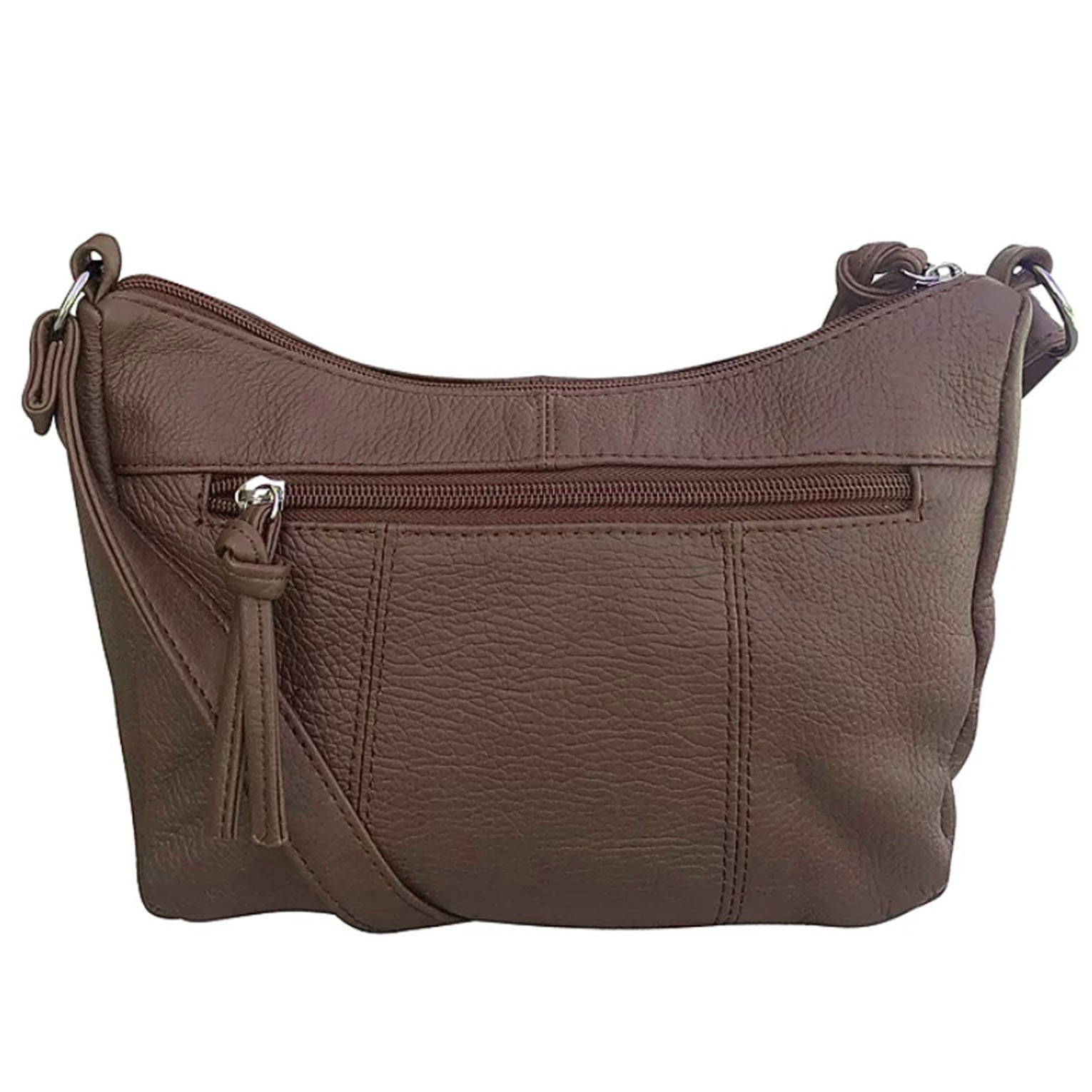 Women's Leather Medium Cross Body Purse Shoulder Ladies Handbag with Many Pockets