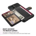 thumbnail image 4 of iPhone 12 Case, Dteck Wallet Case for iPhone 12 Pro 6.1 inch 2020, Hard Silicone Shockproof Case Flip Leather Card Holder Protective Cover Work with Magnet Car Holder Mount, Black, 4 of 7