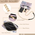 thumbnail image 3 of FORMRS Women Crossbody Purse with Chain Strap Vegan Leather Shoulder Handbag, Pink Art Pattern, 3 of 7