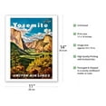 thumbnail image 2 of Yosemite - United Air Lines - Yosemite Falls and Yosemite National Park - Vintage Airline Travel Poster by Joseph Fehér c.1945 - Fine Art Matte Paper Print (Unframed) 11x14in, 2 of 4