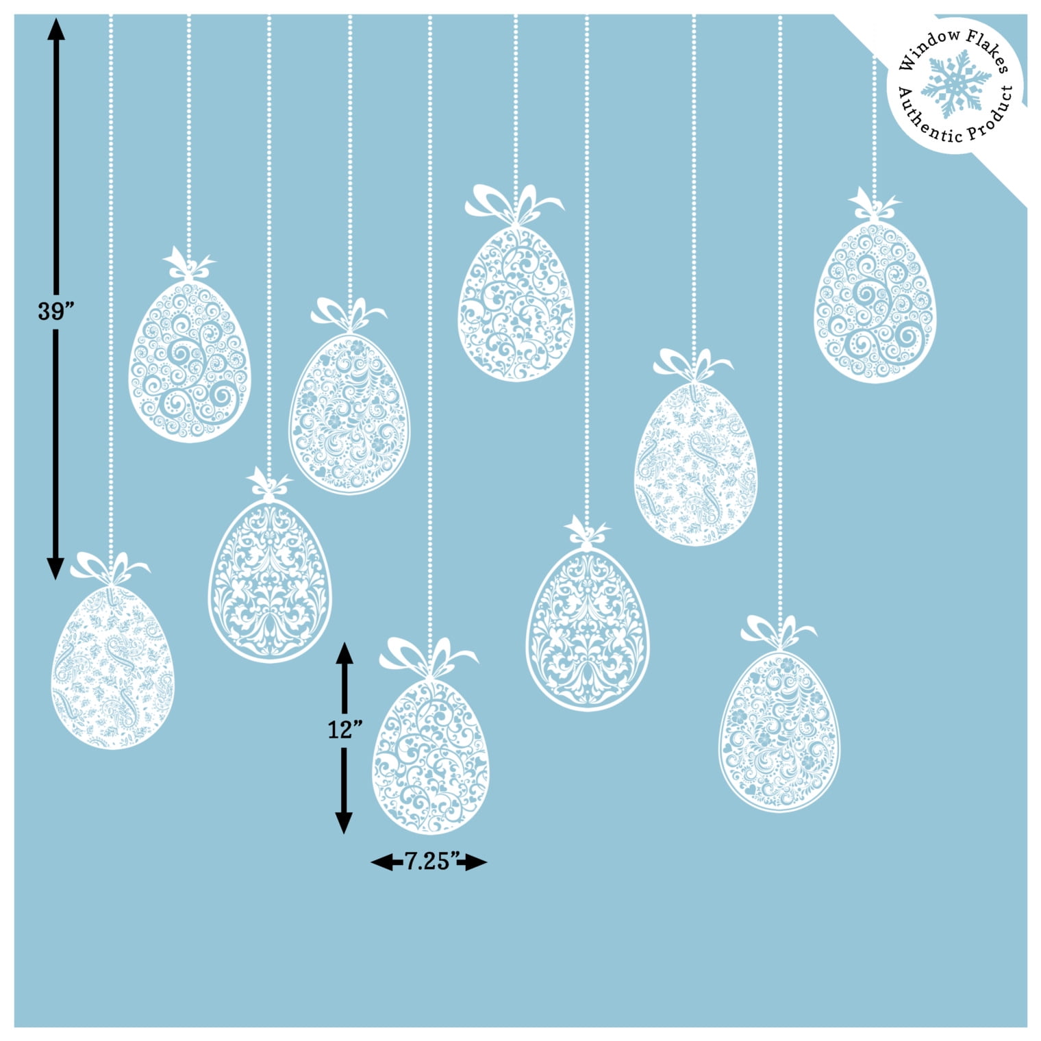 Hanging Easter Egg Window Clings