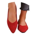 thumbnail image 3 of Womens Shoes,Casual Shoes Suede Design Closed Toe for Everyday Wear Comfortable Casual Shoes for Jeans All Seasons,Shoes for Women,Red,6.5, 3 of 9
