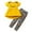 Yellow, variant on TAIAOJING Toddler Baby Girls Summer 2PCS Outfits Sets Cat Print Pullover With Leopard Pants & Asymmetrical Skirt Fashion Kids Clothing Set Cozy 12-24M