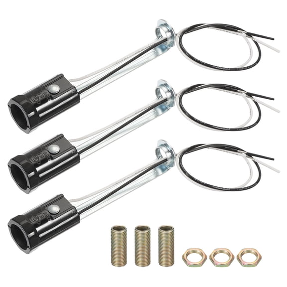 Uxcell Candelabra Base Lamp Holder Light Socket,3pcs UL Listed Keyless E12 Bulb Socket,3.7"
