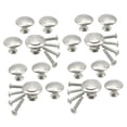 thumbnail image 4 of CRAFTHROU 25Ud Pomo Redondo De Inoxidable Plateado Para Puertas De Vidrio Con Tornillos Incluidos, 4 of 8
