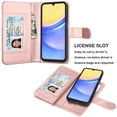 thumbnail image 5 of For Samsung Galaxy A15 5G Wallet Case, Ebizware Galaxy A15 5G Magnetic PU Leather Wallet Phone Case with Credit Card Slots Holder and Kickstand Folio Flip Detachable Cover with Wrist Strap - Marble, 5 of 9