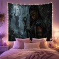 thumbnail image 2 of Figure Skin Long with Braided Hair Slightly Looking, Spooky Gothic for Gothic Decor Fans, Dark Art Decor, Halloween Gift, Tapestry Wall Hanging for Bedroom and Dorm, 2 of 7