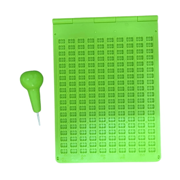 Pizarra de Escritura Braille: Material de Aprendizaje Resistente para Hombres, Mujeres Y Adultos.