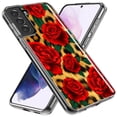 thumbnail image 2 of MUNDAZE Samsung Galaxy S21 FE Leopard Red Roses Double Layer Phone Case Cover, 2 of 5