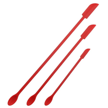 

Makeup Spatula Mini Spatula for Cosmetics and Kitchen Jar Last Drop Small Silicone Spatula for Beauty and Kitchen Tiny Spatula Red