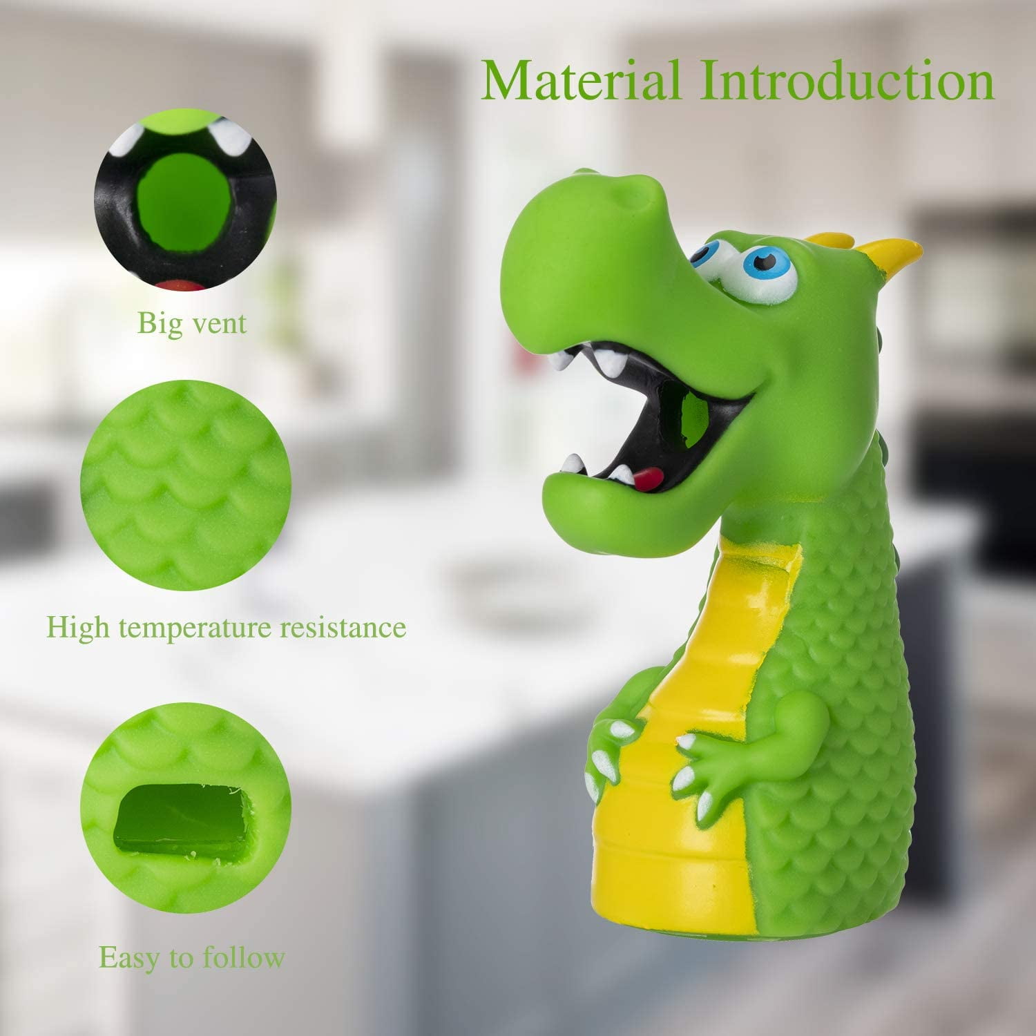 Weisew 3pcs Steam Release Diverter For Instant Pot Cupboards Cabinets Protector 360 Redirect Silicone Kitchen Accessory Green Dragon