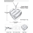 thumbnail image 6 of U7 Stripe Locket Necklace Silver Heart Pendant for Women Daughter Mother's Day Valentine Personalized Memorial Gift Custom Love Heart Necklaces, 6 of 8