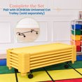 thumbnail image 6 of ECR4Kids Stackable Kiddie Cot, Ready-to-Assemble, Standard Size, Yellow, 6-Pack, 6 of 9