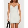 thumbnail image 2 of EYIIYE Robe d'Été Mini pour Femmes Robe Moulante de Soirée Sans Manches Robe Dos Nu Col en V Robe de Soirée au-Dessus du Genou, 2 of 6
