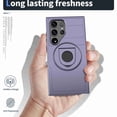 thumbnail image 6 of JiaheCover for Samsung Galaxy S24 Ultra Case with Ring Holder, Shockproof Hard PC Matte Scratchproof Magnetic Kickstand Case for Galaxy S24 Ultra,Purple, 6 of 7