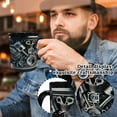 thumbnail image 2 of Engine Block Design Mug V8 Cylinder Shaped Coffee Cup with Detailed Mechanical Texture for Home or Office Use, 2 of 7