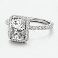 thumbnail image 4 of Dainty White Gold Plated Ring with Radiant Cut Moissanite Crafted in Sterling Silver by Auory for Women, 4 of 10