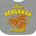 thumbnail image 4 of Inktastic I Love Hanukkah a Latke Boys or Girls Baby Bib, 4 of 4