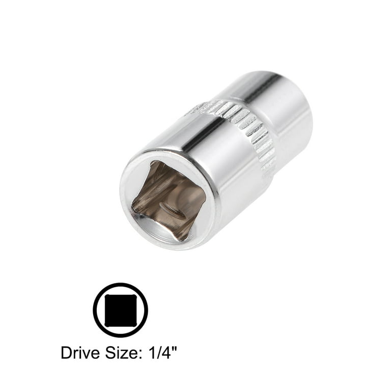 Uxcell 2-Piece 1/4-Inch Drive E5 External Torx Shallow Socket Set - Chrome Vanadium Steel
