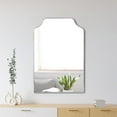 thumbnail image 4 of JONATHAN Y MIR203B Lindie 24 in. W x 36 in. H Medium Scalloped-Top Metal Framed Wall Mounted Mirror, Nickel, 4 of 7
