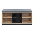 thumbnail image 2 of Pemberly Row 2-Door Wooden Bench with Storage in Oak and Espresso, 2 of 5
