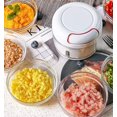 thumbnail image 2 of Onion cutter with rope pull Vegetable cutter Mini onion chopper Multi chopper Manual Small onion chopper for mixing Chopping Puree Garlic press Onion Chopper 170ml white, 2 of 6