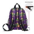 thumbnail image 5 of FORMRS School Backpack with Front Zippered Pocket 12" Student Travel Daypack, Gold and Green Floral Pattern, 5 of 6