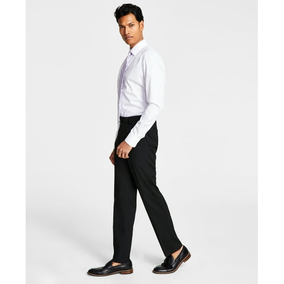 Alfani Men's Slim Fit Stretch Solid Suit Pants Black Size 36X30