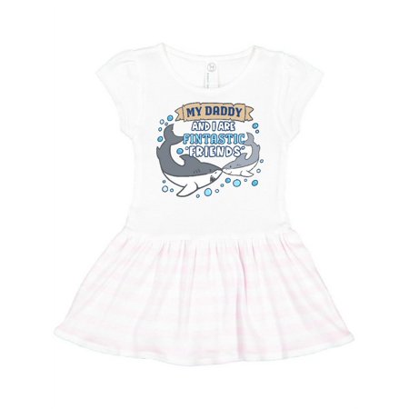 

Inktastic My Daddy and I are Fintastic Friends Cute Sharks Gift Toddler Girl Dress