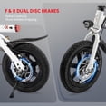 thumbnail image 4 of PEXMOR Electric Bike for Adults, 350W Motor (Peak 500W) Ebike 36V 6AH Battery, 14" Folding Commuter City Electric Bicycle for Adults/Teens, Complies to UL2849, 4 of 9