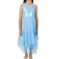 thumbnail image 3 of Zunie Girl Girl's Periwinkle Sequin Detail Special Occasion Dress (14/16), 3 of 3