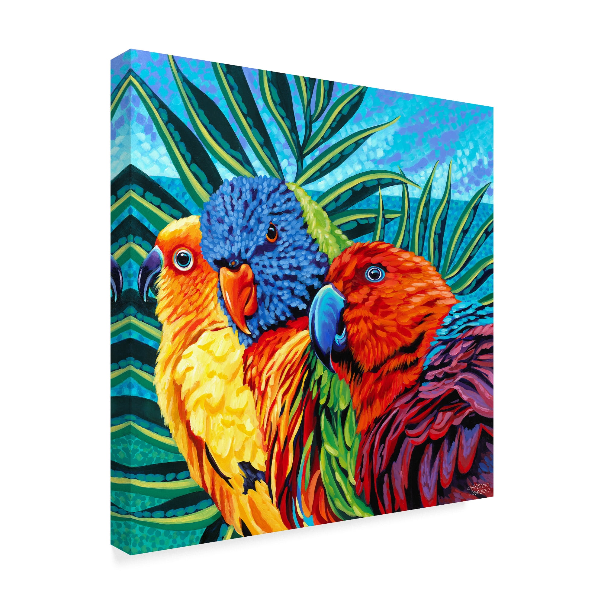 Trademark Fine Art 'Birds in Paradise I' Canvas Art by Carolee Vitaletti
