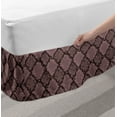 thumbnail image 2 of Snakeskin Print Bed Skirt, Wild Reptile Animal Skin Fashion Item Pattern, Elastic Bedskirt Dust Ruffle Wrap Around for Bedding Decor, 4 Sizes, Mauve Taupe Dark Mauve, by Ambesonne, 2 of 2
