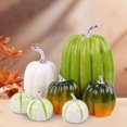 thumbnail image 4 of 7 piezas de calabazas falsas, modelo de Halloween, accesorios de espuma, accesorios de fotografía artificiales Verde, 4 of 6