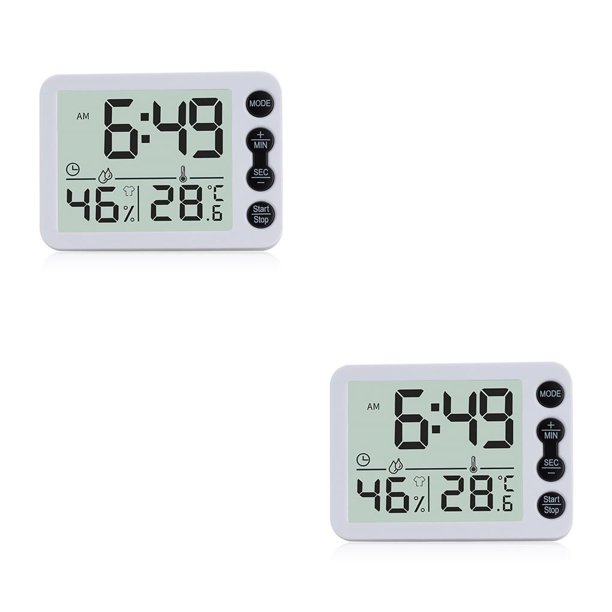 Advancent Reloj Digital de escritorio, alarma electrónica, termómetro, botón de sala de estar, funcionamiento con batería, temporizador LCD, Type3 NO3 Advancent CBP162558
