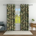 thumbnail image 2 of Aofoto Camo Dark Green Curtains, Army Camouflage Pattern Drapes Window for Bedroom/Living Room/Nursery,2 Panel ,52" W X 84" L, 2 of 4