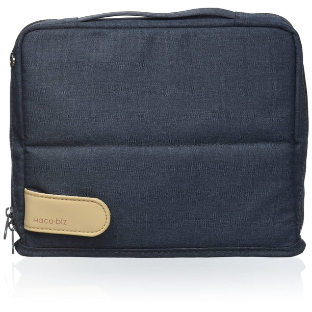 Estuche de lápices plegable de pie KOKUYO Haco-Biz en azul marino y caqui