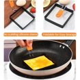 thumbnail image 3 of ZENGO Square Egg Ring for Frying Egg, 2 Pcs 4 Inch Egg Pancake Cooking Rings for Egg Muffins Omelet Maker 2pcs 4" Square, 3 of 5