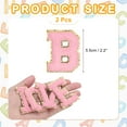 thumbnail image 2 of Uxcell Chenille Letter Patches 2.2" Self Adhesive Letter B Stick on Embroidered Patch for Clothing Repair (Pink, Pack of 2), 2 of 6