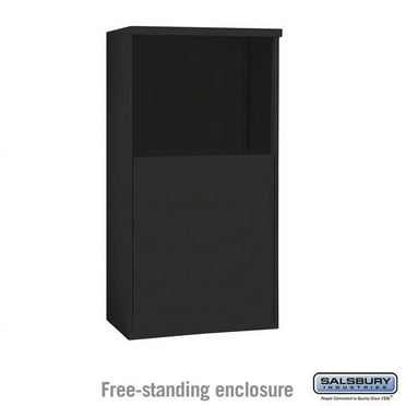 Salsbury Industries  32.25 x 51.75 x 19 in. Free-Standing Enclosure Mailbox for 3706 Double Column Unit, Black