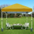 thumbnail image 2 of Historyli Pop Up Canopy Tent,Outdoor Beach Canopy Tent 3 Adjustable Heights for Outdoor Shades with Wheeled Bag,8 Stakes,4 Ropes,Portable Shelter for Parties,Camping,Khaki, 2 of 8