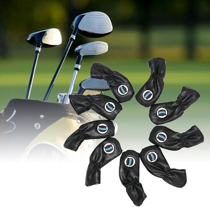 Golf Driver Head Corver Lovely Puppy Waterproof PU Leather Iron Headcover
