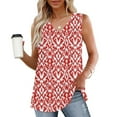 thumbnail image 2 of Spring Tops for Women 2025!ChaoHeng Womens Summer Tank Blouses CrewNeck Sleeveless Dress Fashion Women's Spring/Summer Solid Color Casual V-Neck Sleeveless Top Tank Top, 2 of 6