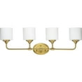 thumbnail image 5 of Lynzie Collection Four-Light Brushed Gold Etched Opal Glass Modern Bath Vanity Light, 5 of 12