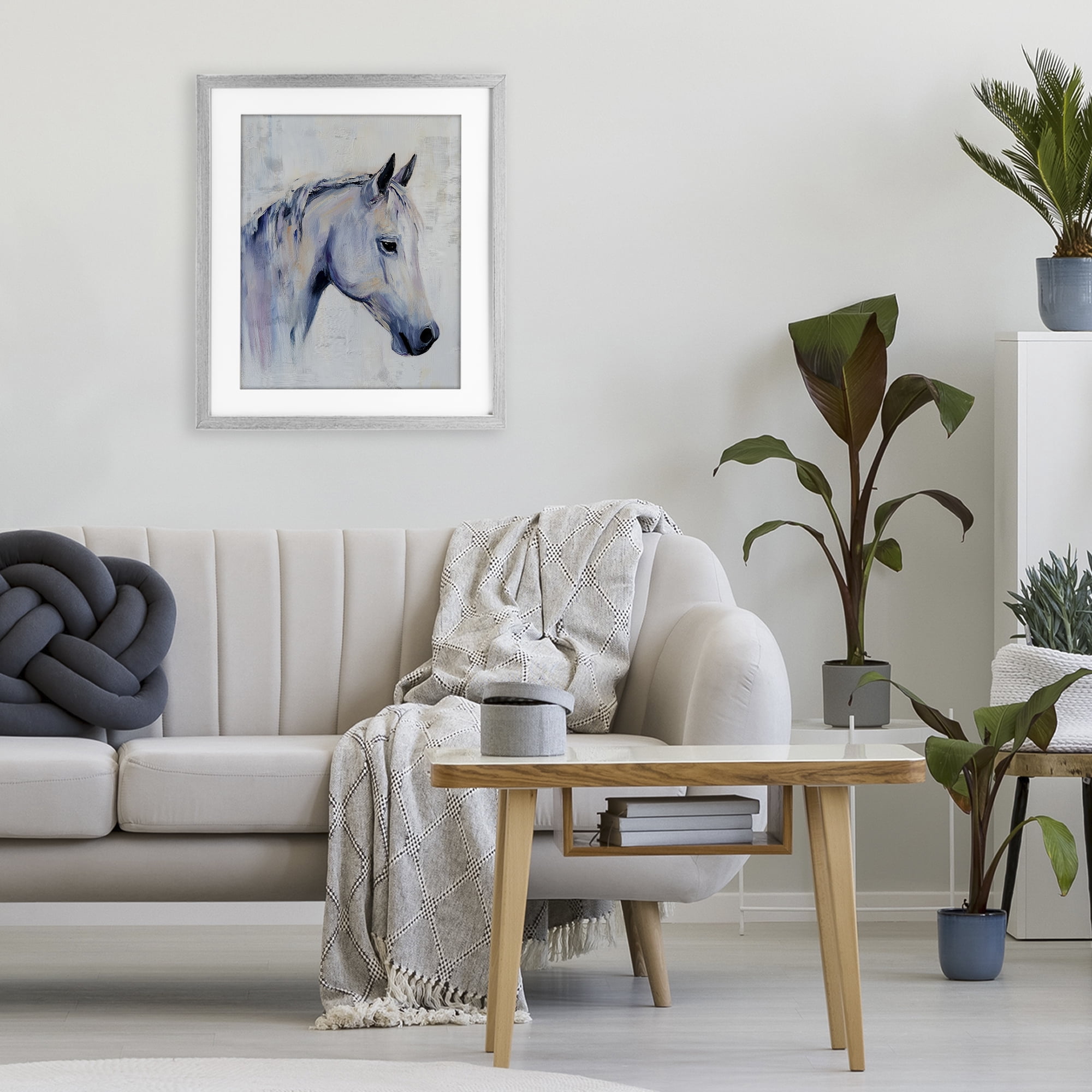 Stupell Industries Majestic Spirit Horse Portrait Gray Framed Print Under Glass, design by Svetlana Aleynikova
