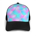 thumbnail image 3 of Naloa Purple Dragon Scales Adult adjustable Print Baseball Hat, Patchwork curved brim baseball capfor Men and Women, One Size, 3 of 5